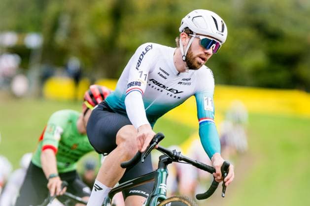 Dutch Joris Nieuwenhuis pictured in action during the men s elite race of the Superprestige race of Overijse, stage 2 (out of 8) in the Superprestige cyclocross competition, in Overijse, Sunday 26 October 2025. JASPERxJACOBS  x138022588x