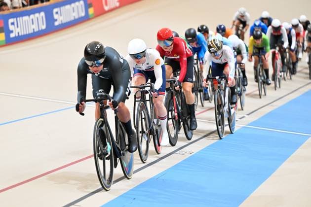 2025 Tissot UCI Track World Championships Picture by Simon Wilkinson SWpix.com - 26 10 2025 - Cycling - 2025 Tissot UCI Track World Championships - Velodromo PenalolÃ n, Santiago, Chile - Women s Points Race - Anna Morris (Great Britain) Copyright: x xSWpix.comx(t axPhotographyxHubxLtd)xSimonxWilkinson SWpix.comx SWP-3030-11800