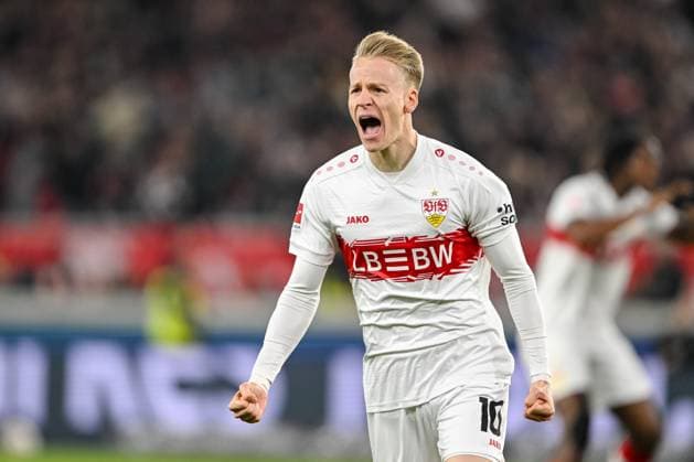 Chris Führich (VfB Stuttgart) Torjubel, jubelt nach seinem treffer zum 1:1 waehrend des Spiels der 1. Bundesliga zwischen VfB Stuttgart und 1. FSV Mainz 05, MHPArena Stuttgart am 26. October 2025 in Stuttgart, Deutschland. (Foto von Harry Langer DeFodi Images) +++ Chris Führich (VfB Stuttgart) celebrates after scoring his team s first goal during the Bundesliga match between VfB Stuttgart and 1. FSV Mainz 05 at MHPArena Stuttgart on October 26, 2025 in Stuttgart, Germany. (Photo by Harry Langer DeFodi Images) DFL regulations prohibit any use of photographs as image sequences and or quasi-video. (Photo by Harry Langer DeFodi Images) DFL regulations prohibit any use of photographs as image sequences and or quasi-video. Chris Führich VfB Stuttgart Torjubel, jubilates after scoring his 1 1 goal during the Bundesliga match between VfB Stuttgart and 1 FSV Mainz 05, MHPArena Stuttgart on October 26, 2025 in Stuttgart, Germany Photo by Harry Langer DeFodi Images Chris Führich VfB Stuttgart celebrates after scoring his team s first goal during the Bundesliga match between VfB Stuttgart and 1 FSV Mainz 05 at MHPArena Stuttgart on October 26, 2025 in Stuttgart, Germany Photo by Harry Langer DeFodi Images DFL regulations prohibit any use of photographs as image sequences and or quasi video Photo by Harry Langer DeFodi Images DFL regulations prohibit any use of photographs as image sequences and or quasi video