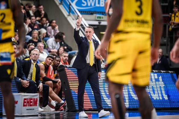 Mikko Riipinen MHP RIESEN Ludwigsburg, Head Coach GER, MHP Riesen Ludwigsburg vs ratiopharm Ulm, easycredit BBL, Basketball, Bundesliga, Matchday 5, Season 2025 2026, 26 10 2025 GER, MHP Riesen Ludwigsburg vs ratiopharm Ulm, easycredit BBL, Basketball, Bundesliga, Matchday 5, Season 2025 2026, 26 10 2025 Ludwigsburg Copyright: xSandyxDinkelackerx EP_SDR
