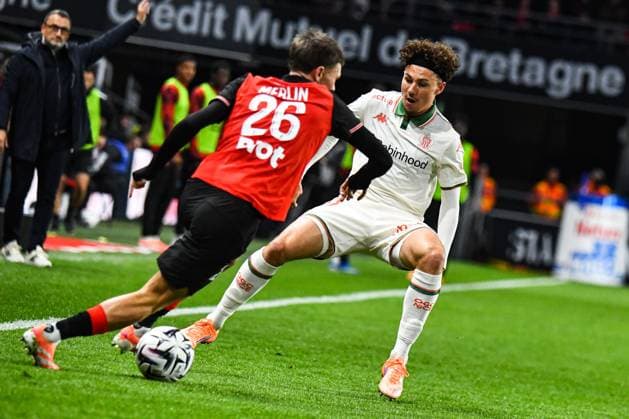 FOOTBALL : Stade Rennais vs OGC Nice - Ligue 1 - JournÃ e 9 - 26 10 2025 Tom Louchet (OGC Nice) RennesFrance  Copyright: xBaptistexAutissierx