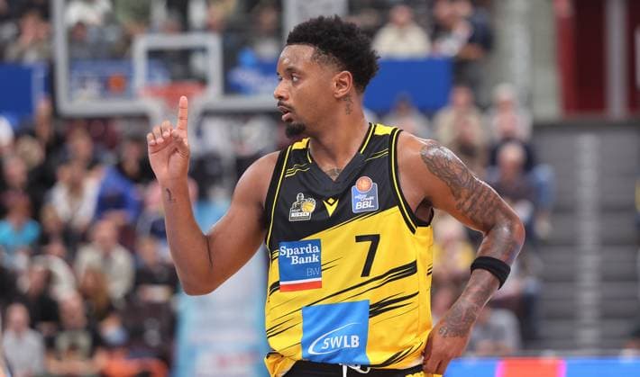 Ludwigsburg , easyCredit Basketball Bundesliga MHP Riesen Ludwigsburg vs ratiopharm Ulm , Elijah Hughes Riesen