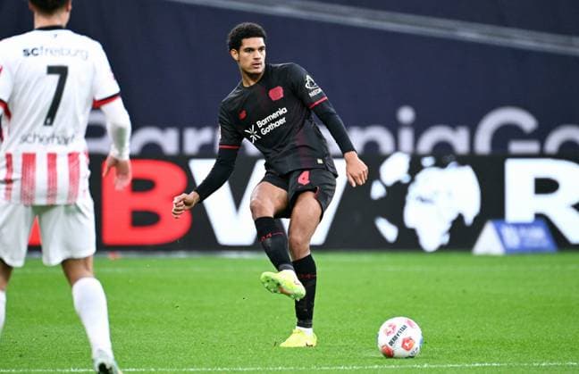 Football, Bundesliga, Germany, Men, Season 2025 2026, Matchday 8, BayArena Leverkusen Bayer Leverkusen SC Freiburg 2 0 Jarell Quansah LEV Action, Single image