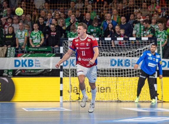 Handball, Men, Season 2025 2026, DAIKIN Handball Bundesliga 10 Matchday , Füchse Berlin HSV Hamburg, Nicolaj Jörgensen Hamburg , 26 10 2025, Copyright: xSebastianxRäppold MatthiasxKochx