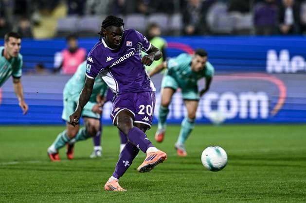 Mp Firenze 26 10 2025 - campionato di calcio serie A Fiorentina-Bologna foto Matteo Papini Image nella foto: gol Moise Kean 