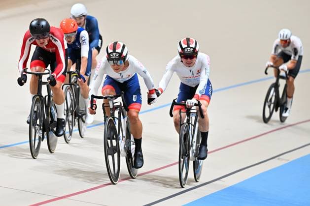 2025 Tissot UCI Track World Championships Picture by Simon Wilkinson SWpix.com - 26 10 2025 - Cycling - 2025 Tissot UCI Track World Championships - Velodromo PenalolÃ n, Santiago, Chile - Men s Madison - Naoki Kojima (Japan) and Kazushige Kuboki (Japan) Copyright: x xSWpix.comx(t axPhotographyxHubxLtd)xSimonxWilkinson SWpix.comx SWP-3030-12008