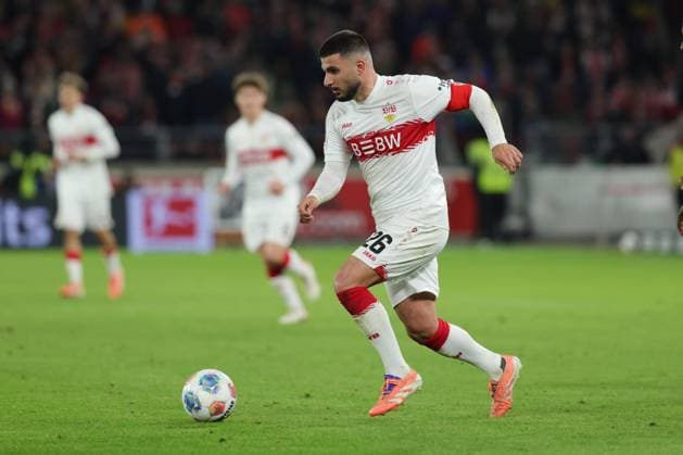Stuttgart, Bundesliga Football VfB Stuttgart vs 1 FSV Mainz 05, Deniz Undav VfB In accordance with the regulations of the DFL German Football League, it is prohibited to use or have used photographs taken in the stadium and or of the match in the form of sequential images and or video-like photo series