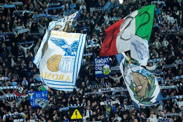 . Supporters of SS Lazio, Serie A, SS Lazio v Juventus FC, Olimpico Stadium, October 26, 2025, Roma, Italy.