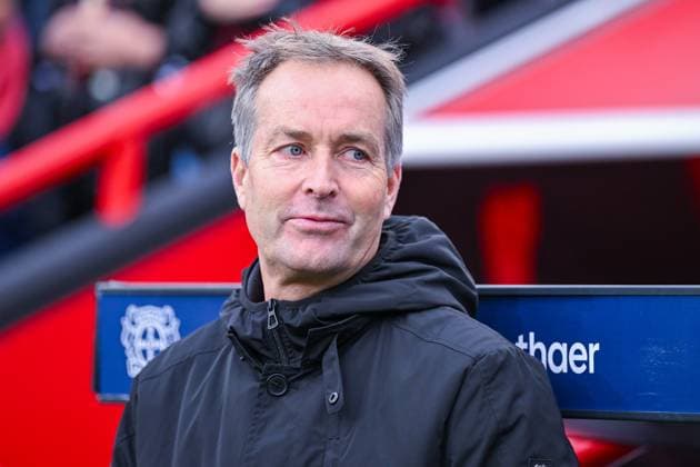 26 10 2025, Football, 1 Bundesliga, Matchday 8 Season 2025 2026, Bayer Leverkusen SC Freiburg, Coach Kasper Hjulmand Bayer Leverkusen xRHR PHOTO TKx Copyright: RHR-FOTOx RHR-FOTO TK