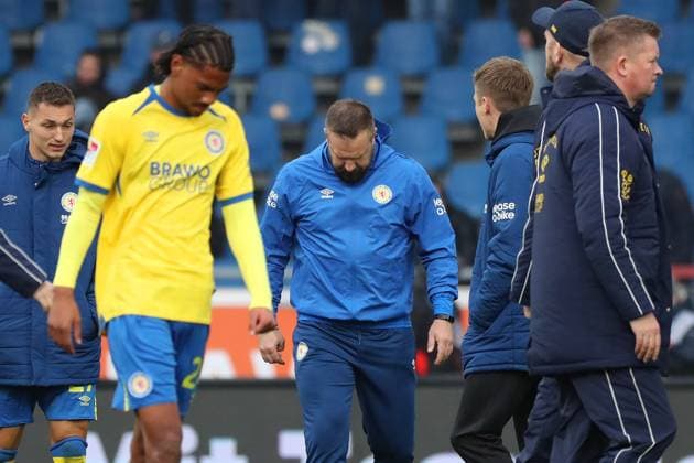 Braunschweig vs Hannover, 2 BL Braunschweig, 26 10 2025, FOOTBALL Eintracht Braunschweig vs Hannover 96, 2 BL, Season 2025 26 End of match, Head coach Heiner Backhaus Eintracht Braunschweig Braunschweig