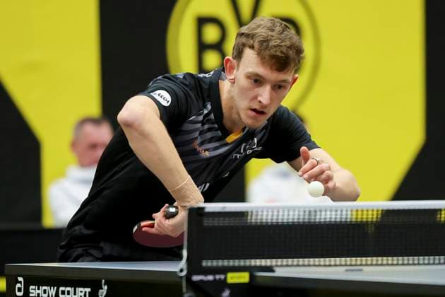 Adrien Rassenfosse (TTC Schwalbe Bergneustadt) kontrolliert den Ball, 1. Tischtennis Bundesliga der Herren, Borussia Dortmund vs TTC Schwalbe Bergneustadt, Bruegmann Sporthalle am 26. October 2025 in Dortmund, Deutschland. (Foto von Marco Steinbrenner DeFodi Images) Adrien Rassenfosse (TTC Schwalbe Bergneustadt) controls the ball, 1. Tischtennis Bundesliga der Herren, Borussia Dortmund vs TTC Schwalbe Bergneustadt, Bruegmann Sporthalle, October 26, 2025 in Dortmund, Germany. (Photo by Marco Steinbrenner DeFodi Images) Adrien Rassenfosse TTC Schwalbe Bergneustadt controls the ball, 1 mens table tennis Bundesliga, Borussia Dortmund vs TTC Schwalbe Bergneustadt, Bruegmann Sporthalle, October 26, 2025 in Dortmund, Germany Photo by Marco Steinbrenner DeFodi Images Adrien Rassenfosse TTC Schwalbe Bergneustadt controls the ball, 1 Mens Table Tennis Bundesliga, Borussia Dortmund vs TTC Schwalbe Bergneustadt, Bruegmann Sporthalle, October 26, 2025 in Dortmund, Germany Photo by Marco Steinbrenner DeFodi Images