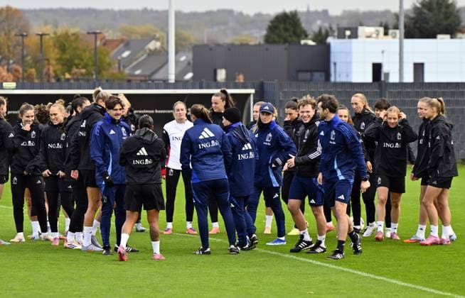 Football, Women, Nations League, Belgium national team, Training and press conference