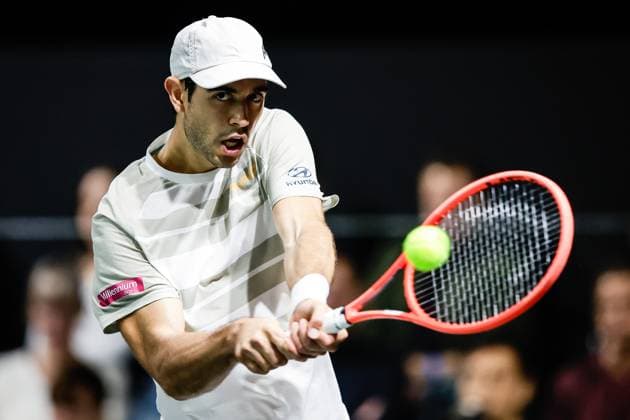 October 27, 2025, Paris, France, France: Nuno BORGES of Portugal during the first day of the Rolex Paris Masters 1000 tennis tournament at La Defense Arena on October 27, 2025 in Nanterre near Paris, France. Paris France - ZUMAm308 20251027_zsp_m308_032 Copyright: xMatthieuxMirvillex