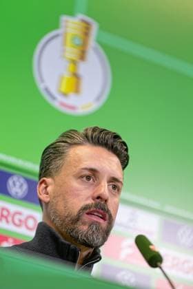 Sandro Wagner Coach FC Augsburg , Press conference before the DFB Cup match against VfL Bochum