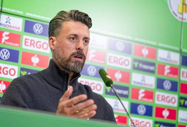 Sandro Wagner Coach FC Augsburg , Press conference before the DFB Cup match against VfL Bochum