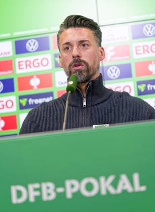 Sandro Wagner Coach FC Augsburg , Press conference before the DFB Cup match against VfL Bochum