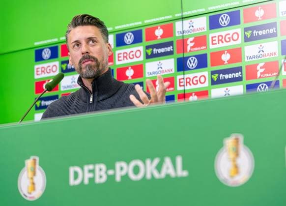 Sandro Wagner Coach FC Augsburg , Press conference before the DFB Cup match against VfL Bochum