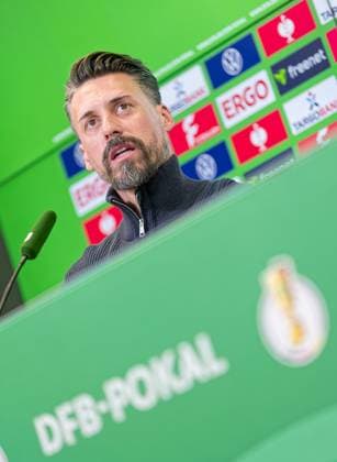 Sandro Wagner Coach FC Augsburg , Press conference before the DFB Cup match against VfL Bochum