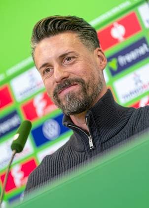 Sandro Wagner Coach FC Augsburg , Press conference before the DFB Cup match against VfL Bochum