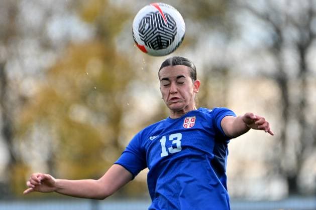 Radomlje, Slovenia, October 27th 2025, Milica Saric of Serbia during the International women?s football Friendly match between Slovenia and Serbia at Sports Park Radomlje, Radomlje, Slovenia. (Photo by Igor Kupljenik Sports Press Photo) Copyright: xIgorxKupljenikx xSPPx Sportspressphoto_SPR52581