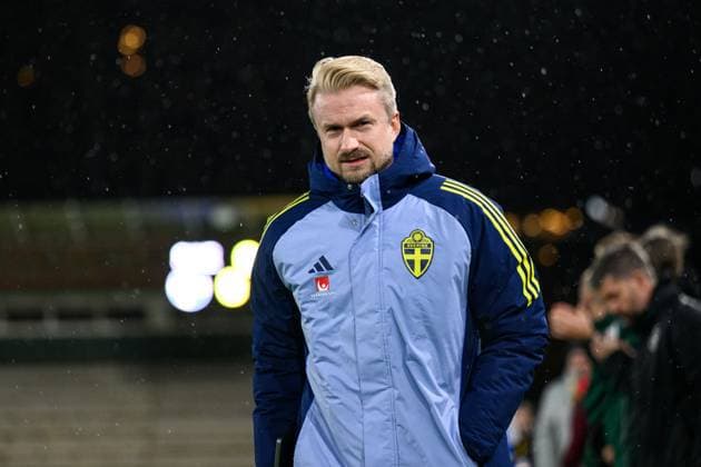 251027 Head coach Pierre Fondin of Sweden ahead of the international friendly under 23 football match between Sweden and Germany on October 27, 2025 in Malmö Photo Christoffer Borg Mattisson BILDBYRAN COP 261 CB0483 fotboll football soccer fotball u23 under 23 sverige sweden germany dam bbeng landslag  Copyright: CHRISTOFFERxBORGxMATTISSON BB251027CB032