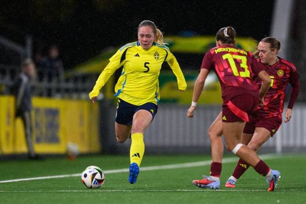 251027 Alice Bergström of Sweden during the international friendly under 23 football match between Sweden and Germany on October 27, 2025 in Malmö Photo Christoffer Borg Mattisson BILDBYRAN COP 261 CB0483 fotboll football soccer fotball u23 under 23 sverige sweden germany dam bbeng landslag  Copyright: CHRISTOFFERxBORGxMATTISSON BB251027CB038
