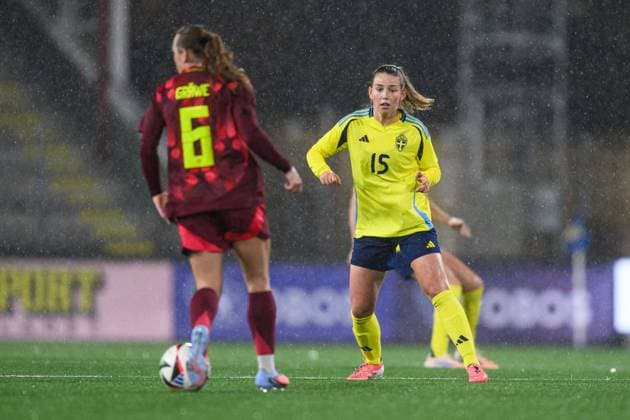 251027 Elsa Pelgander of Sweden during the international friendly under 23 football match between Sweden and Germany on October 27, 2025 in Malmö Photo Christoffer Borg Mattisson BILDBYRAN COP 261 CB0483 fotboll football soccer fotball u23 under 23 sverige sweden germany dam bbeng landslag sverige sweden tyskland germany  Copyright: CHRISTOFFERxBORGxMATTISSON BB251027CB063