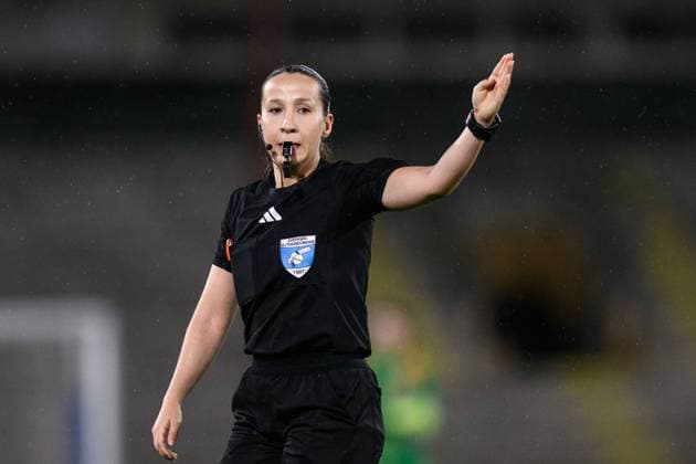 251027 Referee Selma Griberg during the international friendly under 23 football match between Sweden and Germany on October 27, 2025 in Malmö Photo Christoffer Borg Mattisson BILDBYRAN COP 261 CB0483 fotboll football soccer fotball u23 under 23 sverige sweden germany dam bbeng landslag sverige sweden tyskland germany  Copyright: CHRISTOFFERxBORGxMATTISSON BB251027CB067