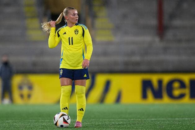 251027 Matilda NildÃ n of Sweden during the international friendly under 23 football match between Sweden and Germany on October 27, 2025 in Malmö Photo Christoffer Borg Mattisson BILDBYRAN COP 261 CB0483 fotboll football soccer fotball u23 under 23 sverige sweden germany dam bbeng landslag sverige sweden tyskland germany  Copyright: CHRISTOFFERxBORGxMATTISSON BB251027CB070