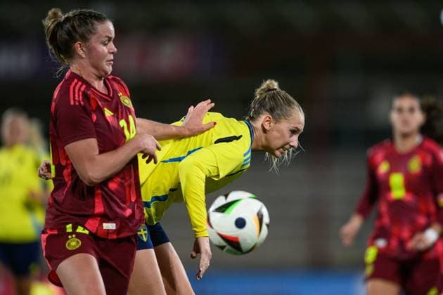 251027 Ellen Wangerheim of Sweden during the international friendly under 23 football match between Sweden and Germany on October 27, 2025 in Malmö Photo Christoffer Borg Mattisson BILDBYRAN COP 261 CB0483 fotboll football soccer fotball u23 under 23 sverige sweden germany dam bbeng landslag sverige sweden tyskland germany  Copyright: CHRISTOFFERxBORGxMATTISSON BB251027CB087