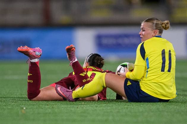 251027 Matilda NildÃ n of Sweden during the international friendly under 23 football match between Sweden and Germany on October 27, 2025 in Malmö Photo Christoffer Borg Mattisson BILDBYRAN COP 261 CB0483 fotboll football soccer fotball u23 under 23 sverige sweden germany dam bbeng landslag sverige sweden tyskland germany  Copyright: CHRISTOFFERxBORGxMATTISSON BB251027CB095