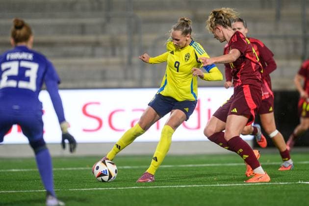 251027 Ellen Wangerheim of Sweden during the international friendly under 23 football match between Sweden and Germany on October 27, 2025 in Malmö Photo Christoffer Borg Mattisson BILDBYRAN COP 261 CB0483 fotboll football soccer fotball u23 under 23 sverige sweden germany dam bbeng landslag sverige sweden tyskland germany  Copyright: CHRISTOFFERxBORGxMATTISSON BB251027CB109
