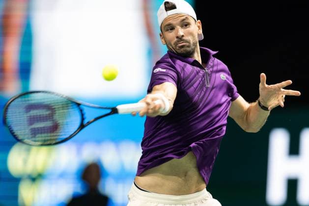 Rolex Paris Masters 2025 Grigor Dimitrov (BUL) plays against Giovanni Mpetshi Perricard (FRA) in the men s singles match on day one of the Paris ATP, Tennis Herren Masters 1000 tennis tournament at the Paris La Defense Arena in Nanterre, on the outskirts of Paris, on october 27, 2025. Paris France  Copyright: xIbrahimxEzzatx originalFilename:ezzat-notitle251027_npqxL.jpg