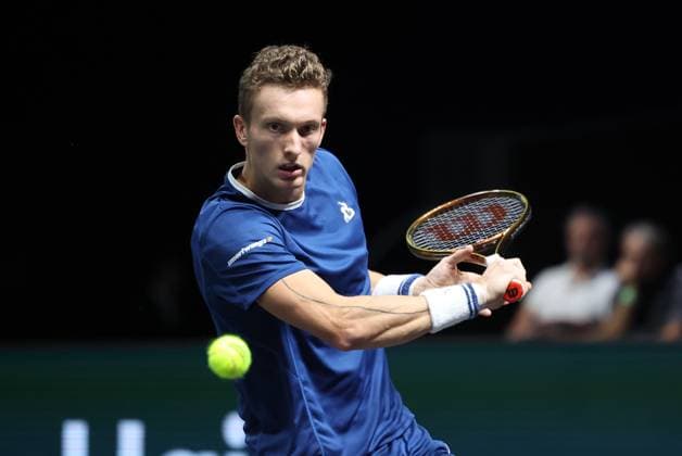 ROLEX PARIS MASTERS TENNIS 2025 Thierry Larret MAXPPP - Nanterre (92) 28 10 2025 Thierry Larret Maxppp. Tennis. Rolex Paris Masters. Paris La Defense, Nanterre (92). Du 25 octobre au 2 novembre 2025. Mardi 28 octobre 2025. Valentin VACHEROT (MON) vs Jiri LEHECKA (CZE). Nanterre (92) PARIS LA DEFENSE ARENA ILE DE FRANCE FRANCE  Copyright: xMAXPPPxThierryxLarretx TLR202510288923 TLR202510288923