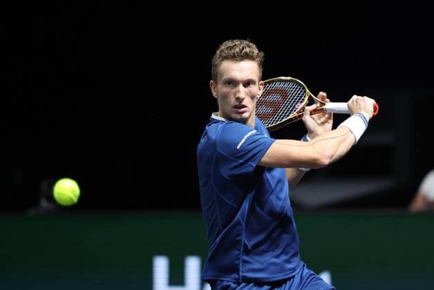 ROLEX PARIS MASTERS TENNIS 2025 Thierry Larret MAXPPP - Nanterre (92) 28 10 2025 Thierry Larret Maxppp. Tennis. Rolex Paris Masters. Paris La Defense, Nanterre (92). Du 25 octobre au 2 novembre 2025. Mardi 28 octobre 2025. Valentin VACHEROT (MON) vs Jiri LEHECKA (CZE). Nanterre (92) PARIS LA DEFENSE ARENA ILE DE FRANCE FRANCE  Copyright: xMAXPPPxThierryxLarretx TLR202510288925 TLR202510288925