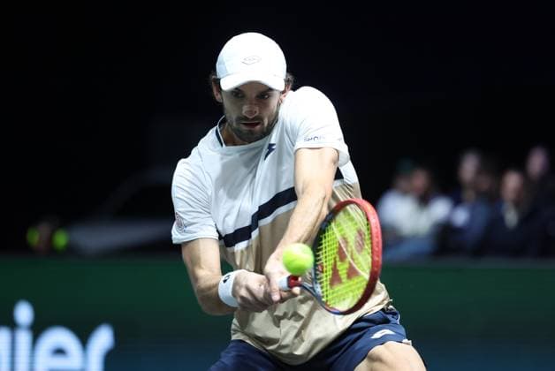 ROLEX PARIS MASTERS TENNIS 2025 Thierry Larret MAXPPP - Nanterre (92) 28 10 2025 Thierry Larret Maxppp. Tennis. Rolex Paris Masters. Paris La Defense, Nanterre (92). Du 25 octobre au 2 novembre 2025. Mardi 28 octobre 2025. Valentin VACHEROT (MON) vs Jiri LEHECKA (CZE). Nanterre (92) PARIS LA DEFENSE ARENA ILE DE FRANCE FRANCE  Copyright: xMAXPPPxThierryxLarretx TLR202510288927 TLR202510288927