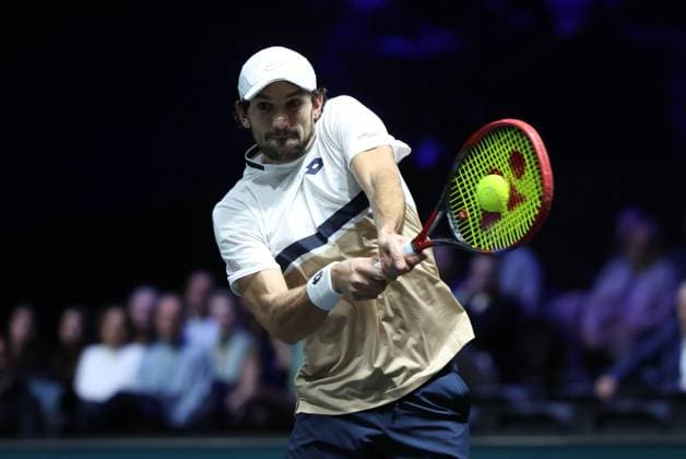 ROLEX PARIS MASTERS TENNIS 2025 Thierry Larret MAXPPP - Nanterre (92) 28 10 2025 Thierry Larret Maxppp. Tennis. Rolex Paris Masters. Paris La Defense, Nanterre (92). Du 25 octobre au 2 novembre 2025. Mardi 28 octobre 2025. Valentin VACHEROT (MON) vs Jiri LEHECKA (CZE). Nanterre (92) PARIS LA DEFENSE ARENA ILE DE FRANCE FRANCE  Copyright: xMAXPPPxThierryxLarretx TLR202510288929 TLR202510288929