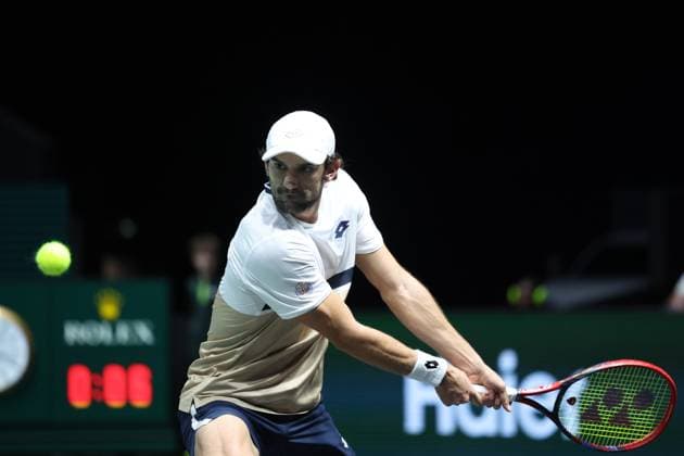 ROLEX PARIS MASTERS TENNIS 2025 Thierry Larret MAXPPP - Nanterre (92) 28 10 2025 Thierry Larret Maxppp. Tennis. Rolex Paris Masters. Paris La Defense, Nanterre (92). Du 25 octobre au 2 novembre 2025. Mardi 28 octobre 2025. Valentin VACHEROT (MON) vs Jiri LEHECKA (CZE). Nanterre (92) PARIS LA DEFENSE ARENA ILE DE FRANCE FRANCE  Copyright: xMAXPPPxThierryxLarretx TLR202510288932 TLR202510288932