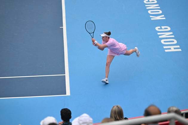 Hong Kong Tennis Open - Day 4 Australian tennis player Talia Gibson during a match at the Hong Kong Tennis Open on October 28, 2025 in Hong Kong. (Photo by Kobe Li Nexpher Images) Hong Kong