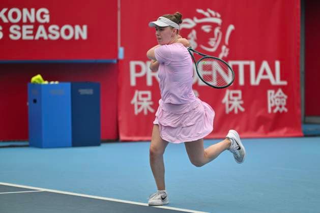 Hong Kong Tennis Open - Day 4 Australian tennis player Talia Gibson during a match at the Hong Kong Tennis Open on October 28, 2025 in Hong Kong. (Photo by Kobe Li Nexpher Images) Hong Kong