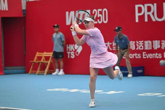 Hong Kong Tennis Open - Day 4 Australian tennis player Talia Gibson during a match at the Hong Kong Tennis Open on October 28, 2025 in Hong Kong. (Photo by Kobe Li Nexpher Images) Hong Kong