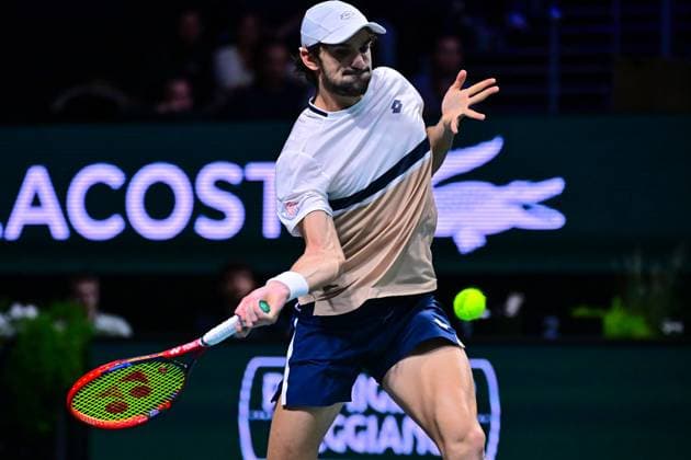 TENNIS : Rolex Paris Masters - Paris - 28 10 2025 Valentin Vacherot ( Monaco ) during the Rolex Paris Masters at Paris La Defense Arena on October 28, 2025 in Nanterre, France. (Photo by Federico Pestellini PSNewz ) ParisFrance  Copyright: xFedericoxPestellinix
