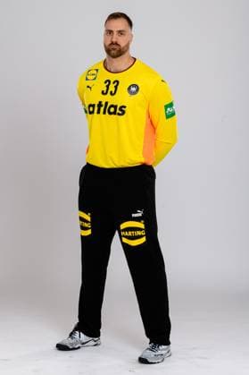 Muenchen Handball DHB 25 26 Germany photoshoot goalkeeper Andreas Wolff Germany Muenchen Bavaria Germany