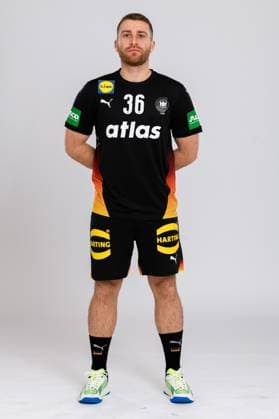 Muenchen Handball DHB 25 26 Germany photoshoot Lukas Mertens Germany portrait face Muenchen Bavaria Germany