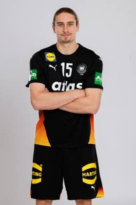 Muenchen Handball DHB 25 26 Germany photoshoot Juri Knorr Germany single picture clipping Muenchen Bavaria Germany
