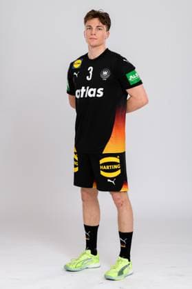 Muenchen Handball DHB 25 26 Germany photoshoot Nils Lichtlein Germany single picture clipping Muenchen Bavaria Germany
