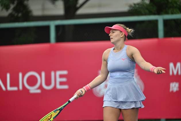 Hong Kong Tennis Open - Day 4 Hungarian tennis player Dalma Galfi during a match at the Hong Kong Tennis Open on October 28, 2025 in Hong Kong. (Photo by Kobe Li Nexpher Images) Hong Kong