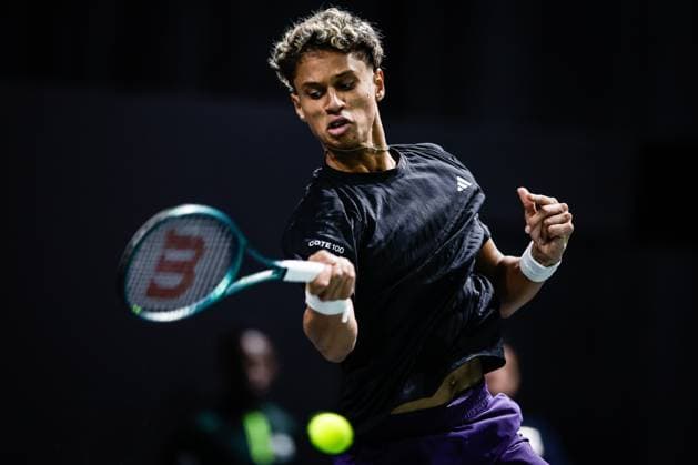 October 28, 2025, Nanterre, France, France: Gabriel DIALLO of Canada during the second day of the Rolex Paris Masters 1000 tennis tournament at Accor Arena on October 28, 2025 in Nanterre near Paris, France. Nanterre France - ZUMAm308 20251028_zsp_m308_016 Copyright: xMatthieuxMirvillex