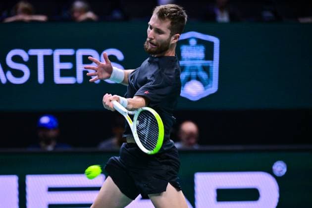TENNIS : Rolex Paris Masters - Paris - 28 10 2025 Corentin MOUTET ( France ) during the Rolex Paris Masters at Paris La Defense Arena on October 28, 2025 in Nanterre, France. (Photo by Federico Pestellini PSNewz ) ParisFrance  Copyright: xFedericoxPestellinix