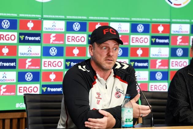 1 FC Köln DFB Pokal, 1 FC Köln, Press conference for the cup match against Bayern Munich, Lukas Kwasniok 1 FC Köln 28 10 2025, Bild